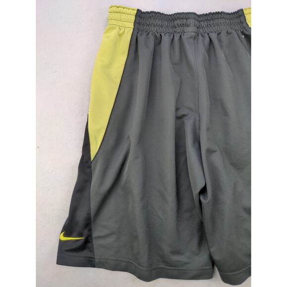 Nike Drifit Athletic Shorts Size L Gray & Yellow Embroidered Swoosh Logo - Picture 5 of 11